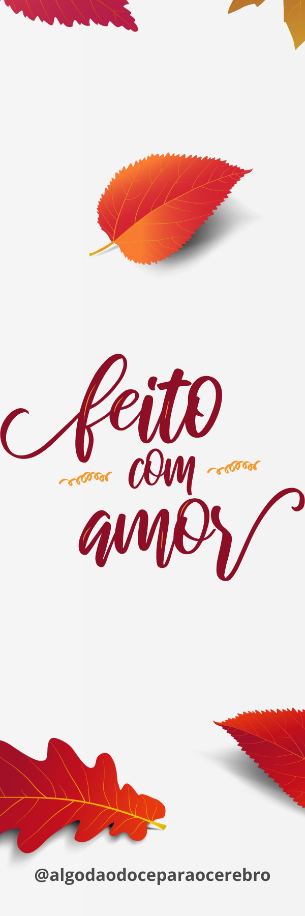 Marcador "Feito com amor"
