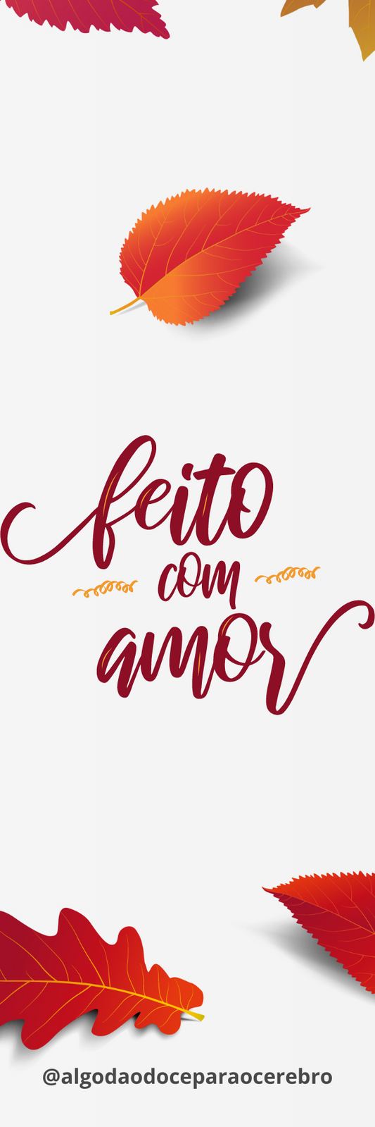 Marcador "Feito com amor"